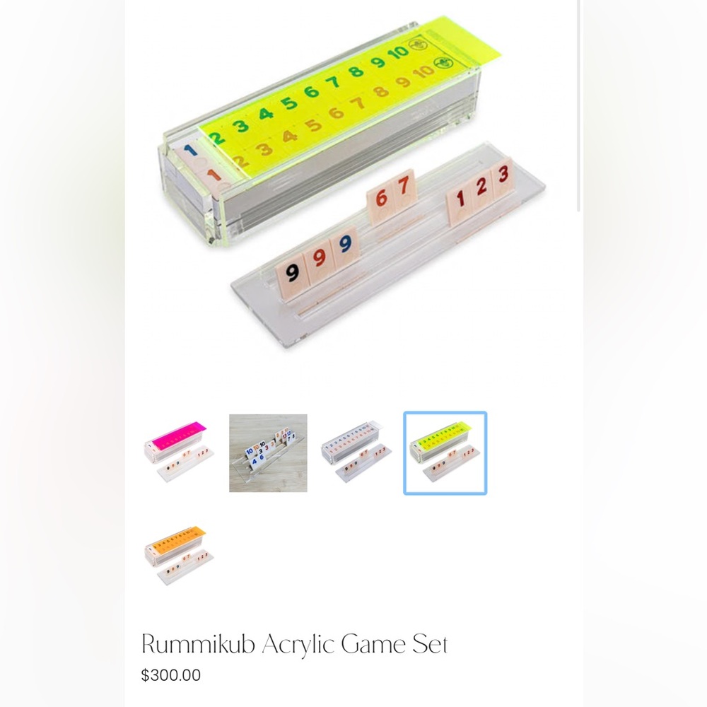 Modern Lucite Rummikub Tile Set - Picture 5 of 5